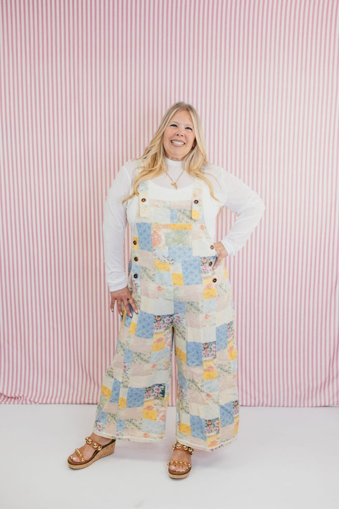 Walking On Sunshine Overalls - Reg & Curvy - Macoma Boutique260 Jumpsuits/Rompers/Overalls
