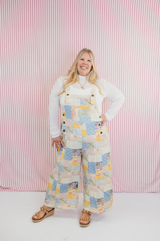 Walking On Sunshine Overalls - Reg & Curvy - Macoma Boutique260 Jumpsuits/Rompers/Overalls