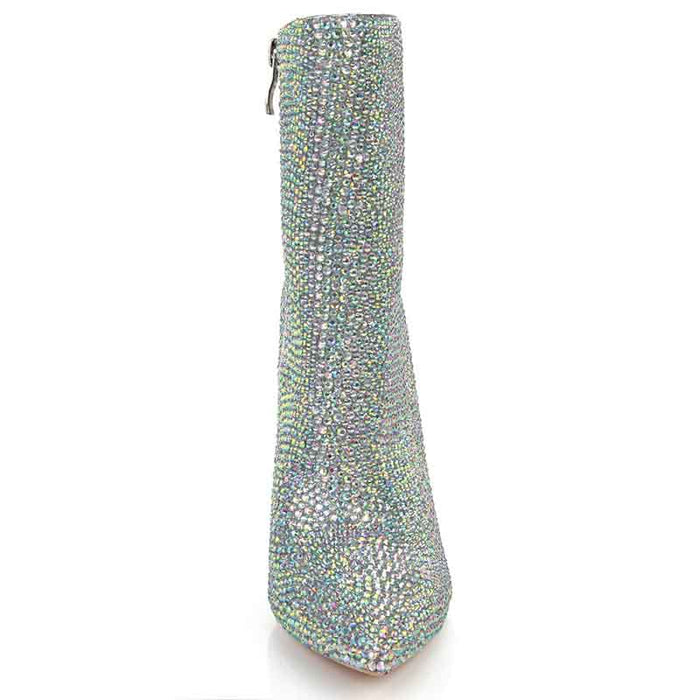 Wedding Boots Rhinestone Pointed Toe Stiletto Heel Bridal's Boots