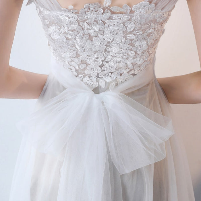 Wedding Dress for Women Floral Lace Formal Prom Party Bridesmaid Dress