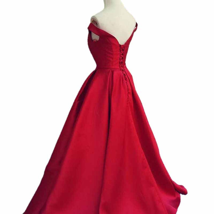 Wedding Dress Off Shoulder Long Formal Party Dress Evening Gown
