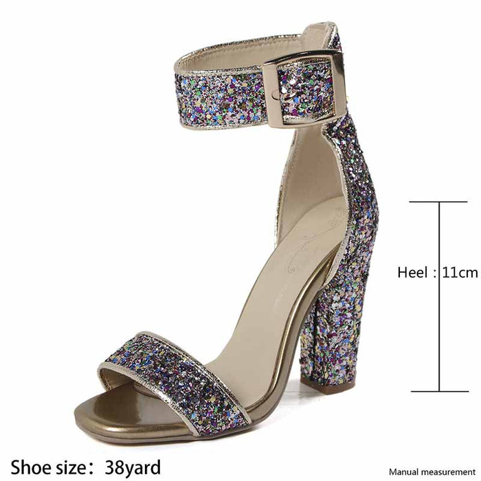 Wedding High Heels Shoes Bridal Glitter Heels For A Summer Party