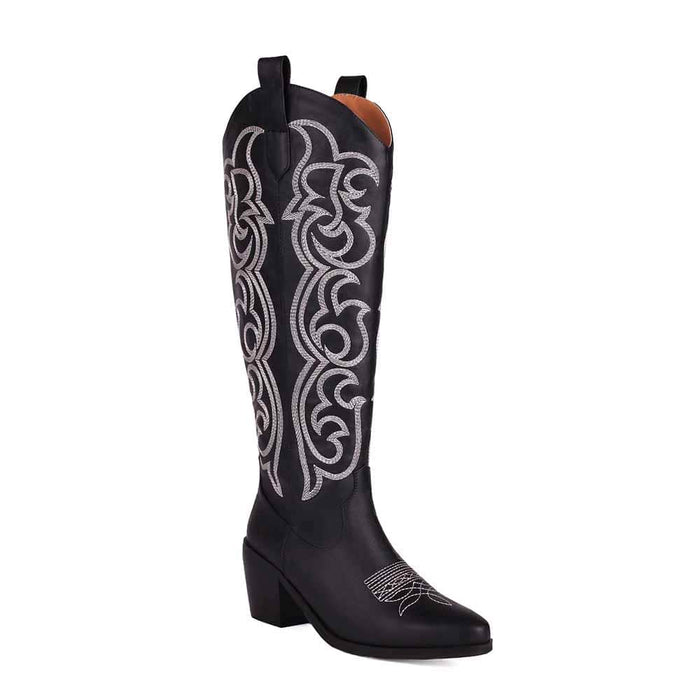 Western Boots Cowgirl Boots with Classic Embroidery-Women