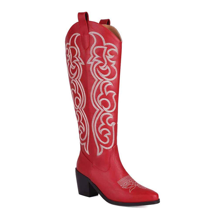 Western Boots Cowgirl Boots with Classic Embroidery-Women