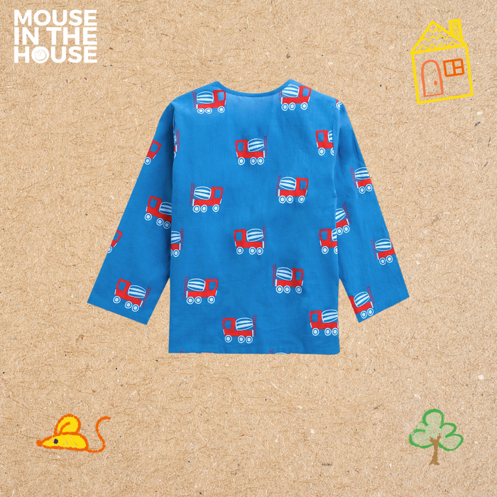 Whirly Cement Mixer (Blue)- Unisex Nightdress
