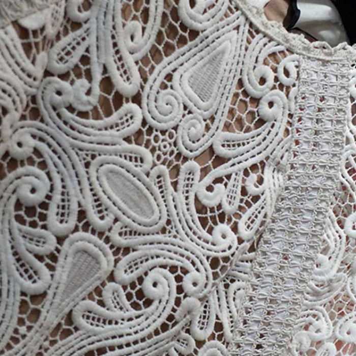 White Lace Dress Casual White Wedding Dress,Wedding Dinner Dress Boho Wedding Dress