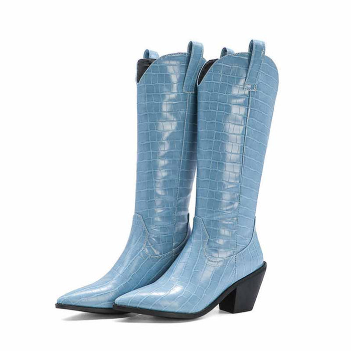 Women Cowboy Western Boots Blue | Brown | Black | White