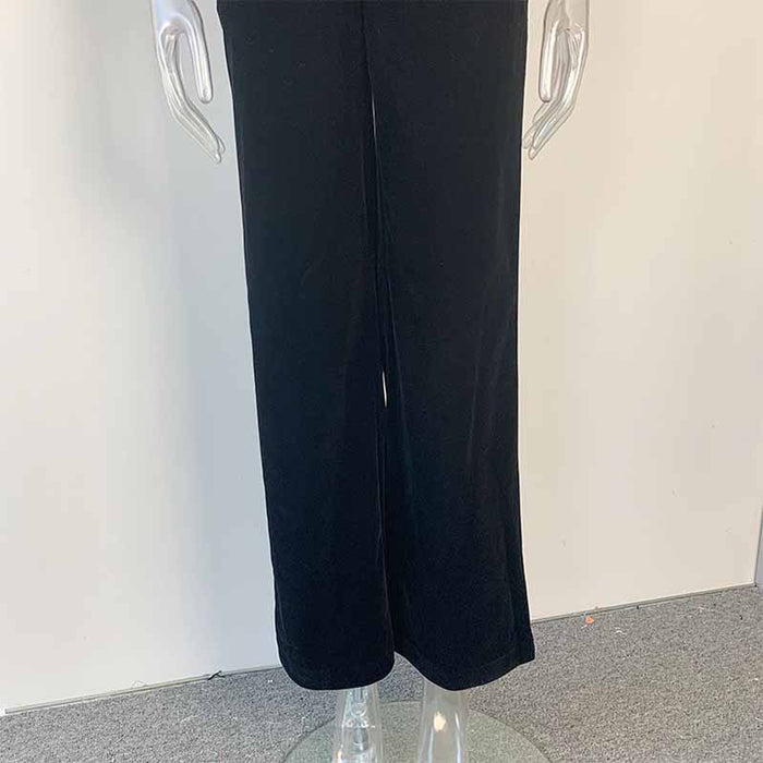 Women Double Breasted Blazer Black Blazer Jacket and Suit Pants