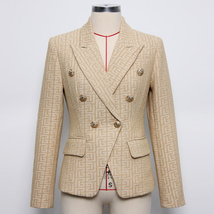 Women Double-breasted cotton blazer