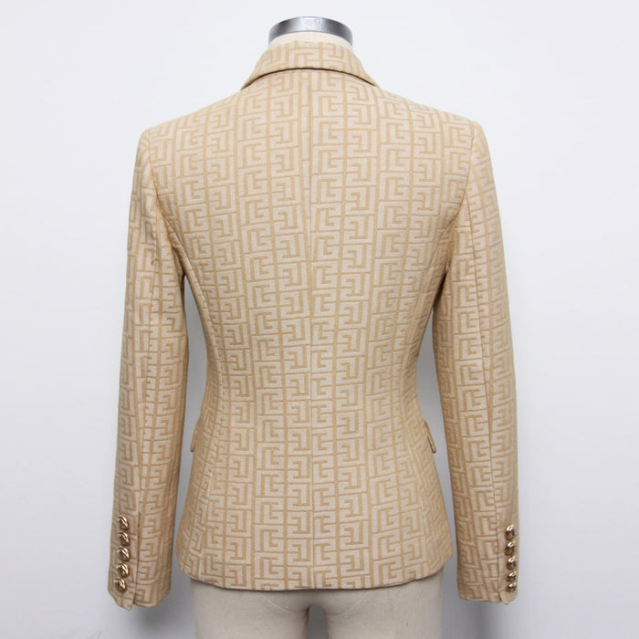 Women Double-breasted cotton blazer