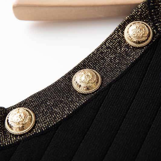 Women Knitted Knee Length Dress Ladies Sleeveless Body-con Dress