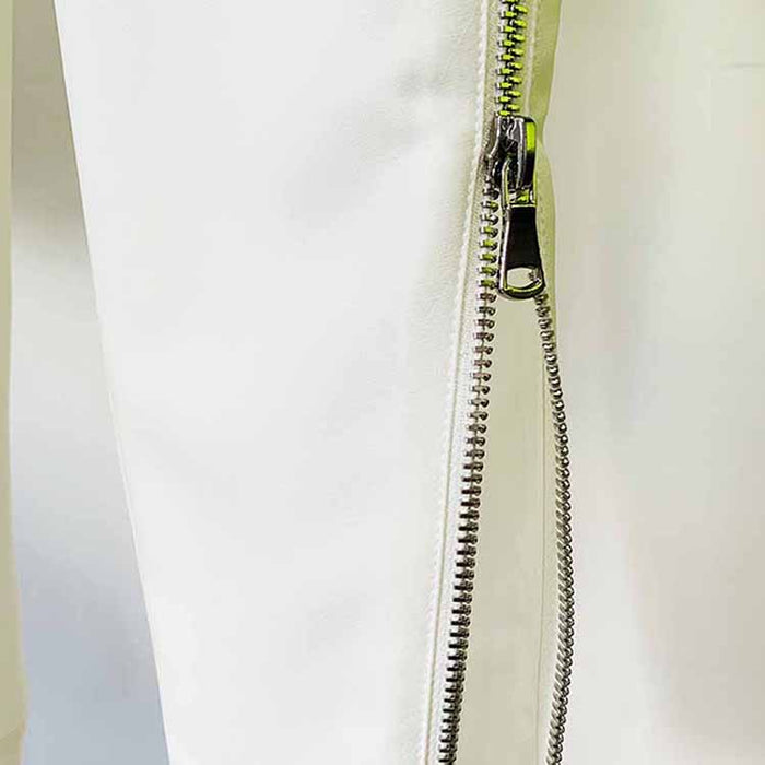 Women Long Sleeves Whit Blazer Pantsuits Two Piece Pants Suit