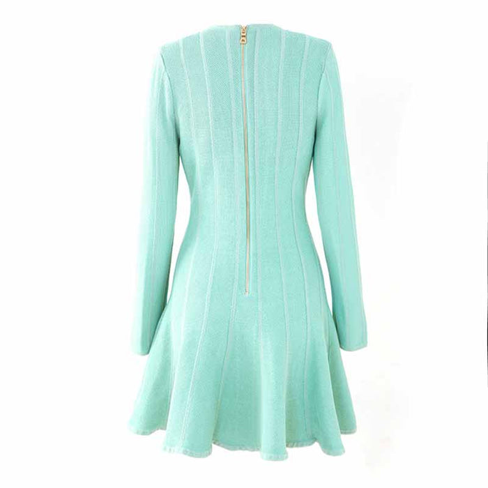 Women mini bodycon dress with sleeves v neck wrap knitted dress