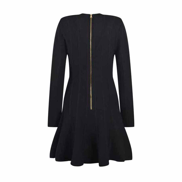 Women mini bodycon dress with sleeves v neck wrap knitted dress