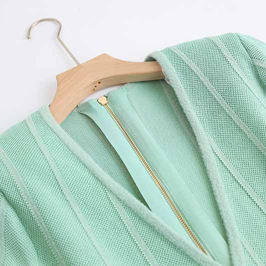 Women mini bodycon dress with sleeves v neck wrap knitted dress