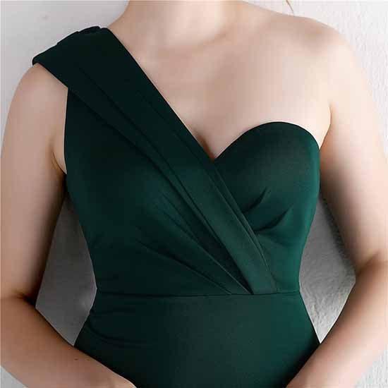 Women One Shoulder Long Formal Dresses Sleeveless Wedding Guest Slit Maxi Dress