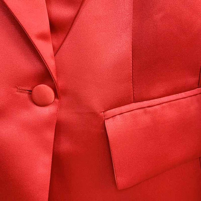 Women Red Bra+ Blazer + Red Shorts 3 Pieces Suit