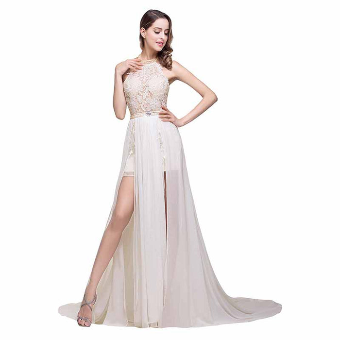 Women Sexy Evening Gown Fishtail Maxi Dress Split Maxi Long Dress