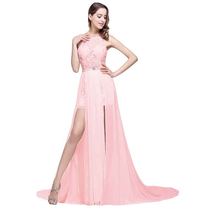 Women Sexy Evening Gown Fishtail Maxi Dress Split Maxi Long Dress
