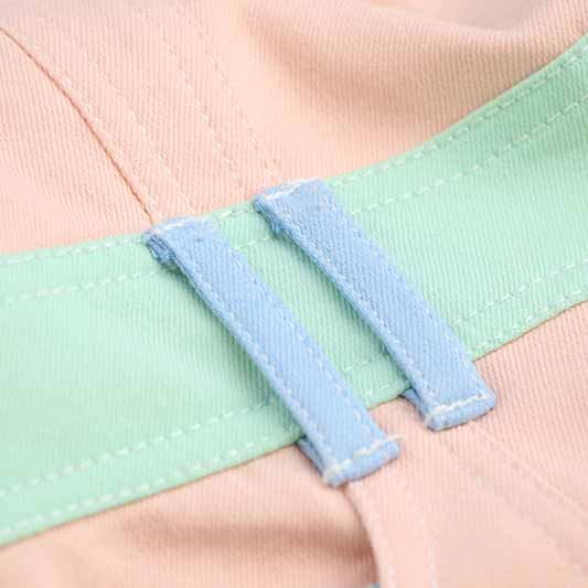Women Short Sleeves Slim Fit Colorblock Patchwork Dress Mini Fashion Dresses