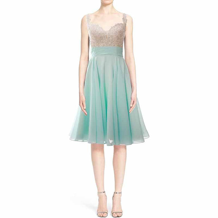 Women Straps Wedding Party Formal Gown Short Lace Prom Homecoming Dress