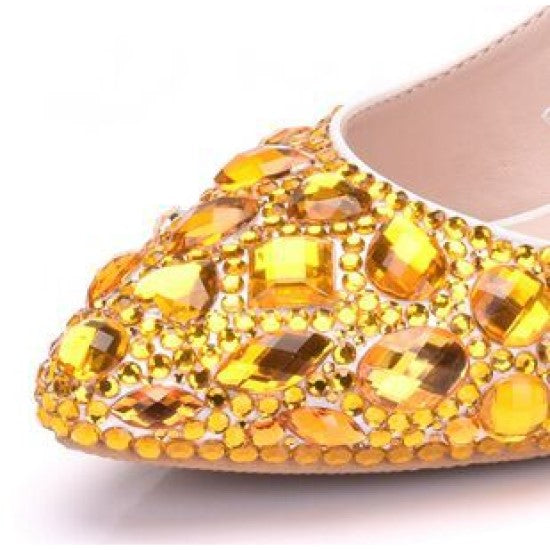 Women Thick Heel Mary-Jane Sandals Kitten Heel Pointed Toe Wedding Shoes