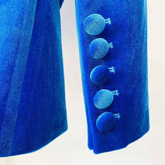 Women Velvet Blazer + Flare Trousers Suit Fashion Pant Suits