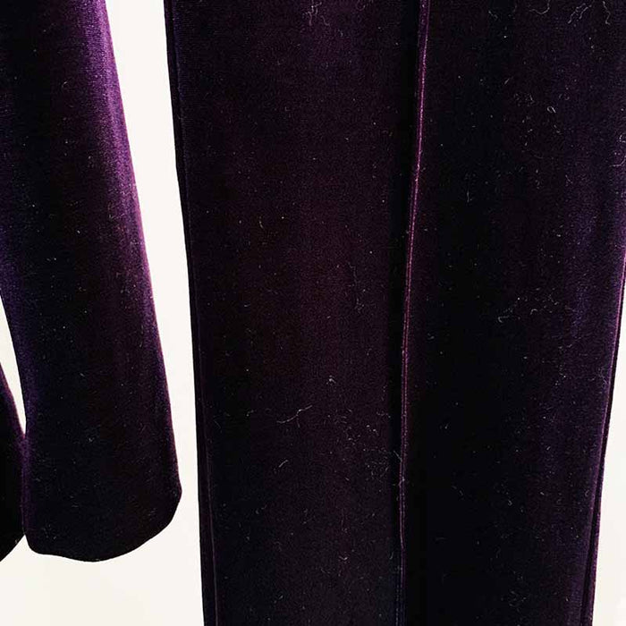 Women Velvet Blazer Pantsuit+ Flare Trousers Suit