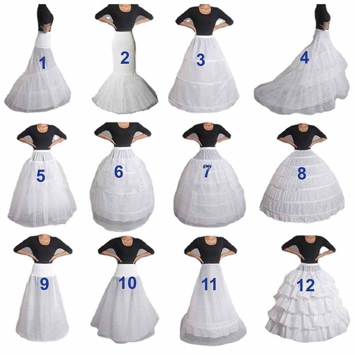 White bridal crinoline petticoat
