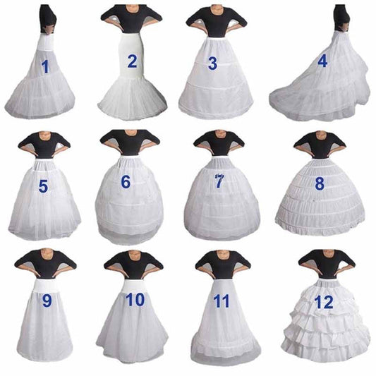 White bridal crinoline petticoat