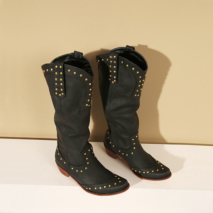 Women Western Boots Cowgirl Boots Ladies Pointy Toe Fashion Boots