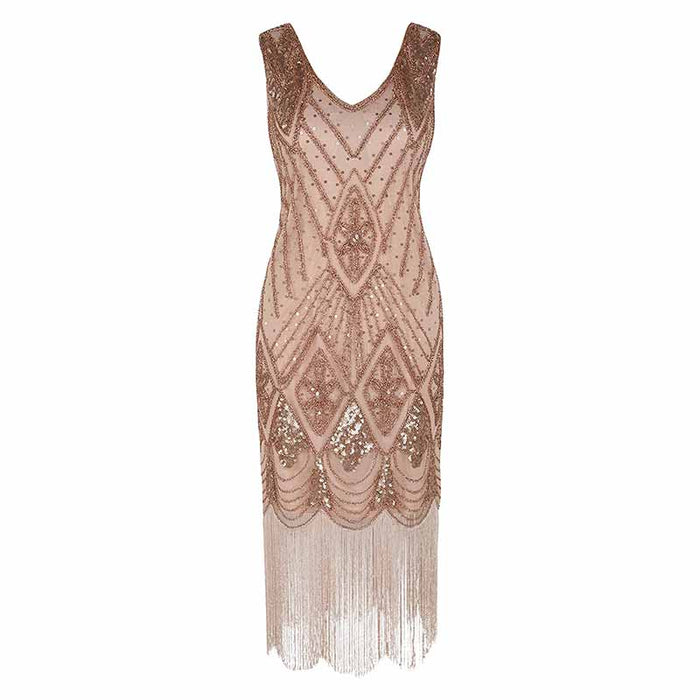 Women's 1920s Dress Sequin Art Deco Flapper Dress