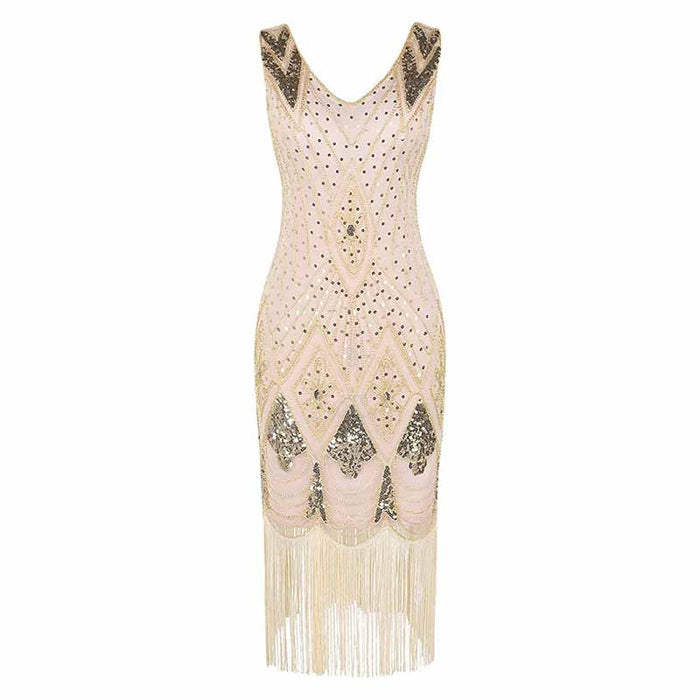 Women's 1920s Dress Sequin Art Deco Flapper Dress