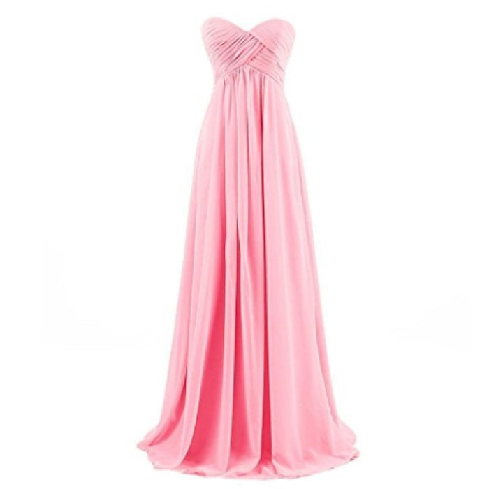 Women's A Line Corset Sweetheart Pleats Prom Bridesmaid Dress