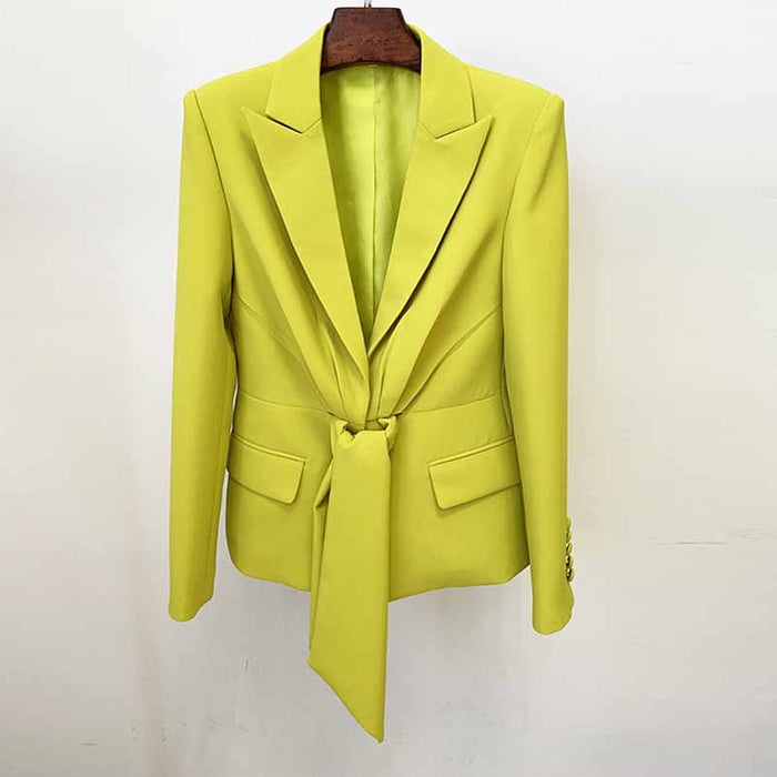 Women's Applegreen Lace-Up 2 Piece Bell-bottomed Pantsuit