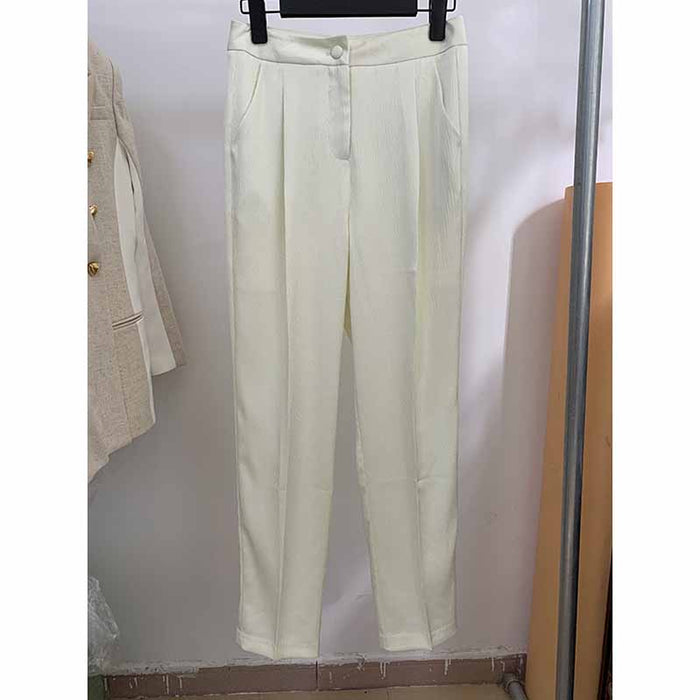 Women's Apricot Pantsuit Blazer+High Waisted Pants Suit Work Wear Pantsuit