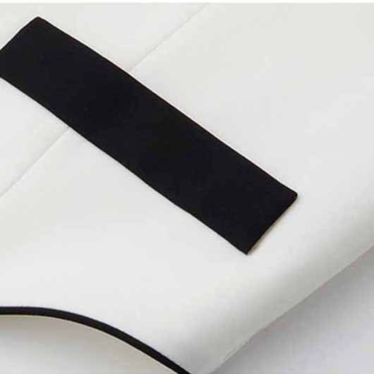 Women's Black Collar Fitted White Blazer Jacket