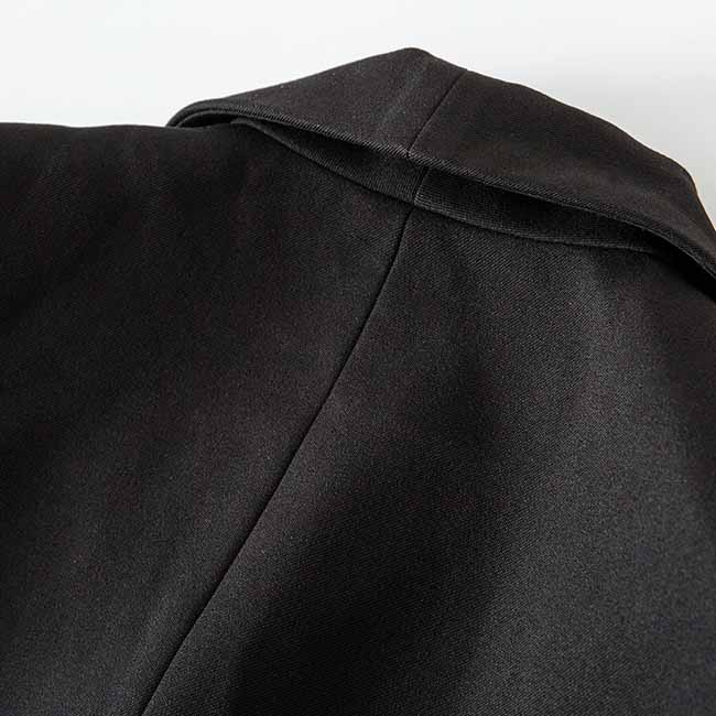 Women's Black Luxury Fitted Double Breasted Blazer with Lion Buttons - SLIM FIT