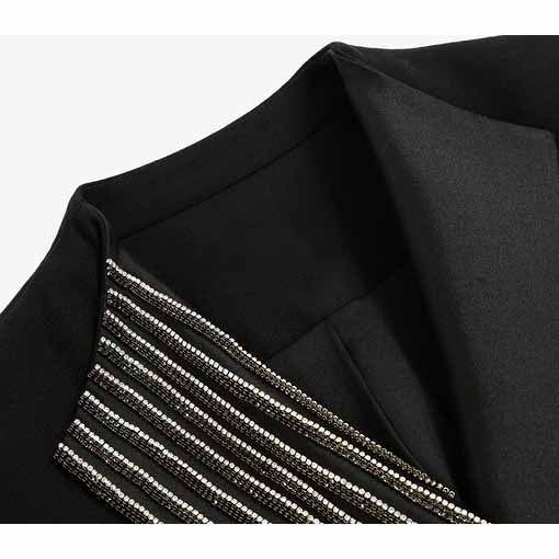 Womens Blazer Jacket Fitted Black Work Office Blazer