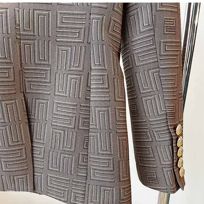 Women's Brown Tailored Double-breasted Blazer