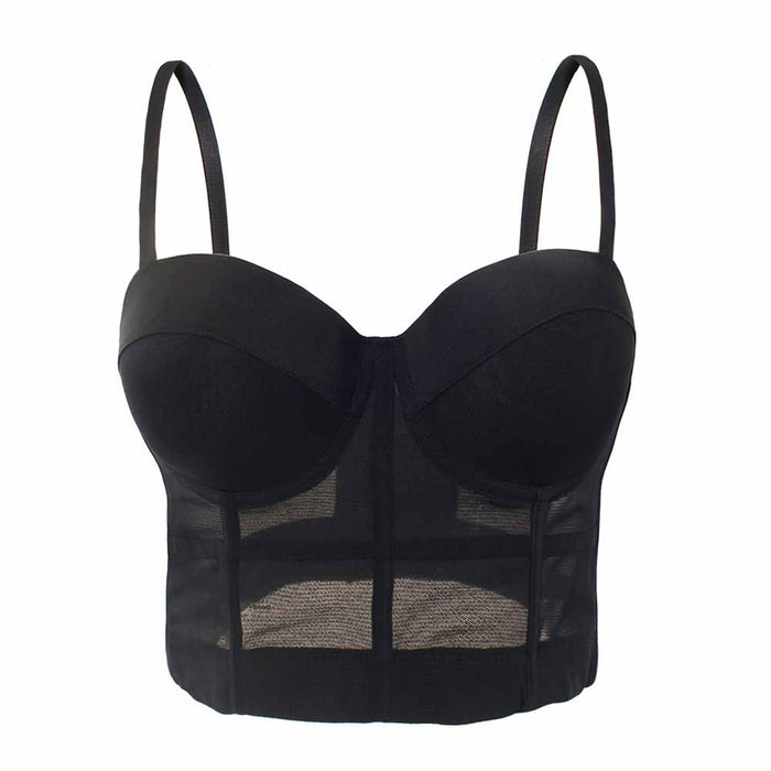 Women's Bustier Crop Top Sexy Corset Top Bra