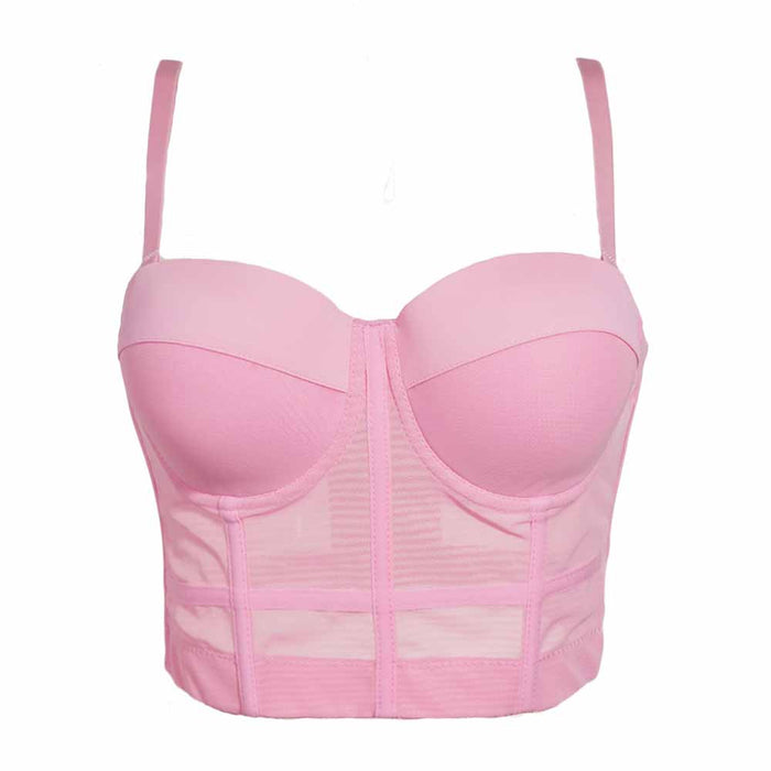 Women's Bustier Crop Top Sexy Corset Top Bra