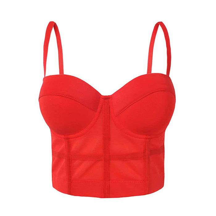 Women's Bustier Crop Top Sexy Corset Top Bra