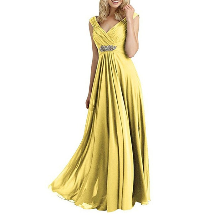 Womens Chiffon Bridesmaid Dress Ball Gown Wedding Evening Dresses