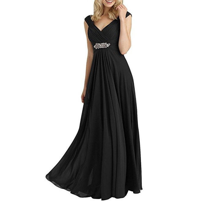 Womens Chiffon Bridesmaid Dress Ball Gown Wedding Evening Dresses