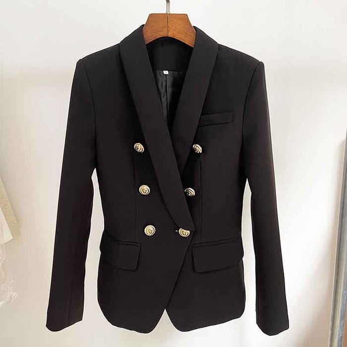 Womens Coat Long Sleeves Blazer Jackets Double Breasted Coat