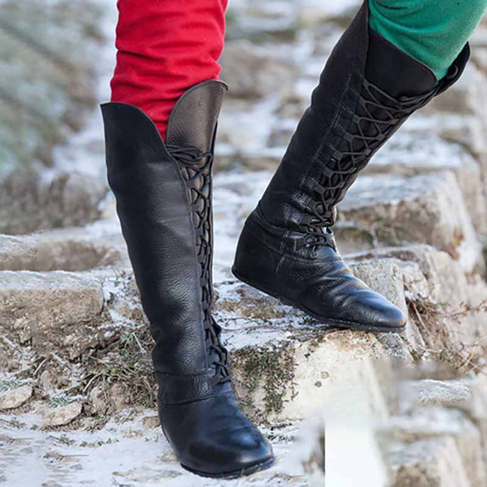 Women's Comfortable Mid-calf Boots Casual Walking Country Booties