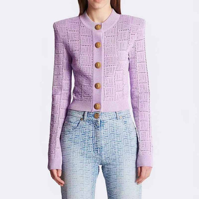 Women's Cropped Cardigan Sweater Soft Knitted Jacket Crop Top