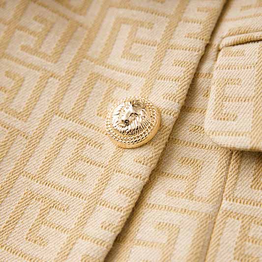 Womens' Double Breasted Blazer Gold Buttons Blazer Dress With Belt