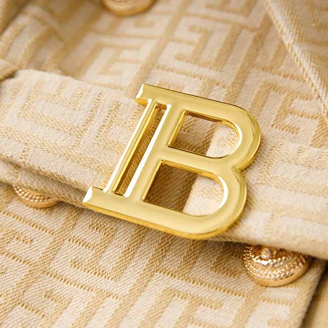 Womens' Double Breasted Blazer Gold Buttons Blazer Dress With Belt